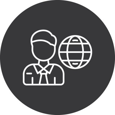 iş adamı simgesi vektör illüstrasyonu