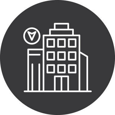 vektör şehir oluşturma simgesi