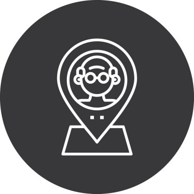 Vektör konumu simge illüstrasyonu