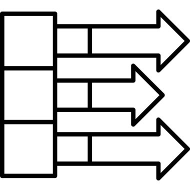 yön ok simgesi ana hat biçiminde