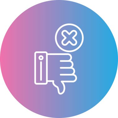 Hoşlanmıyorum. Web simgesi basit illüstrasyon
