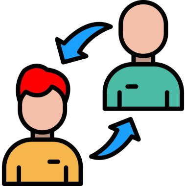 iş insanları grup simgesi, vektör illüstrasyonu