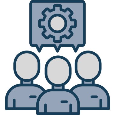 Takım çalışması. Web simgesi basit illüstrasyon