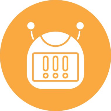 robot. Web simgesi basit illüstrasyon