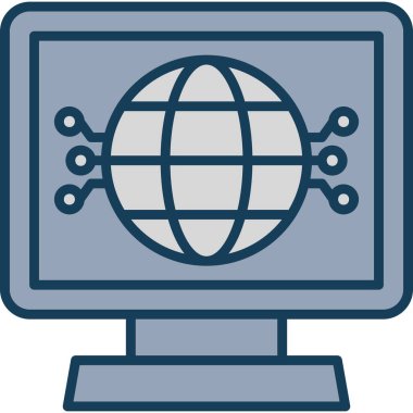 genel bilgisayar simgesi vektör illüstrasyonu