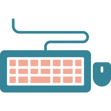 Klavye. Web simgesi basit illüstrasyon