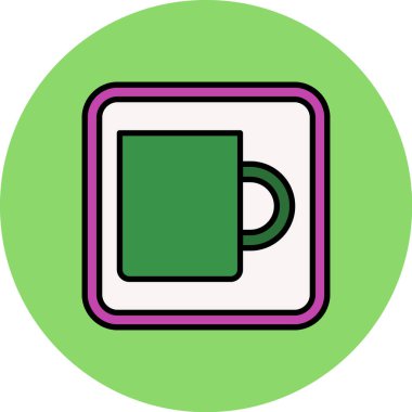 kahve ikonu vektör illüstrasyonu