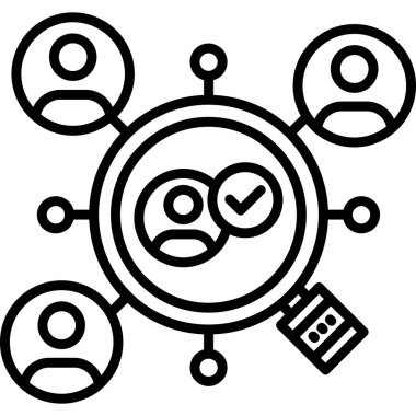 ağ paylaşım simgesi, vektör illüstrasyonu