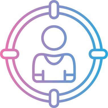 Bir kişi simgesinin vektör illüstrasyonu