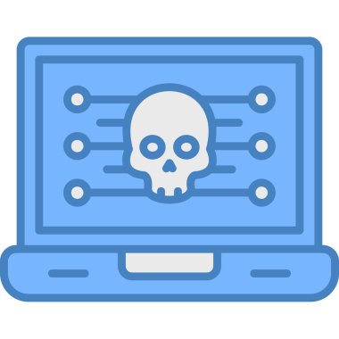 bilgisayar virüsü kafatası simgesi