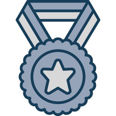 Yıldız madalya vektör simgesi