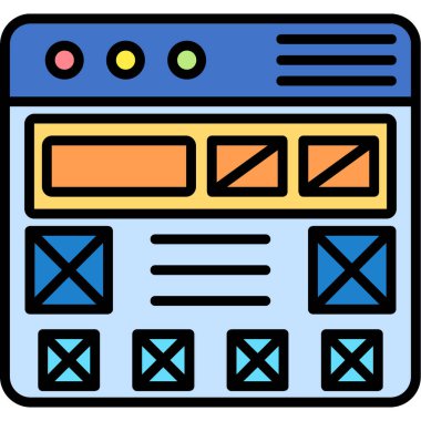 Tarayıcı tarayıcı internet simgesi - taslak biçimi