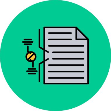 belge simgesi vektör illüstrasyonu