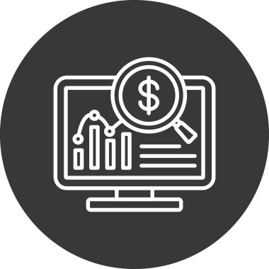 iş ve finans düz ikon vektör çizimi