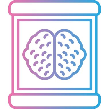 beyin ikonu vektör illüstrasyonu