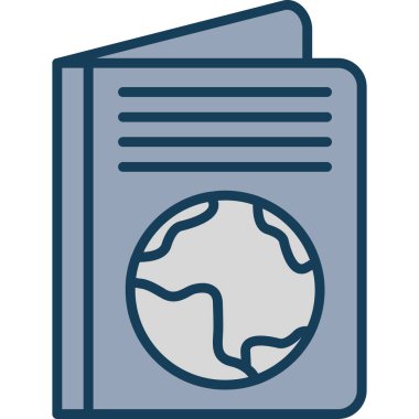 Kitap. Web simgesi basit illüstrasyon