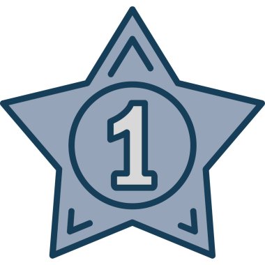 Rozet simgesi, vektör illüstrasyonu