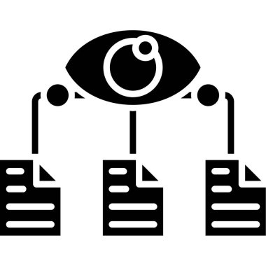 Veri güvenlik vektör satırı simgesi