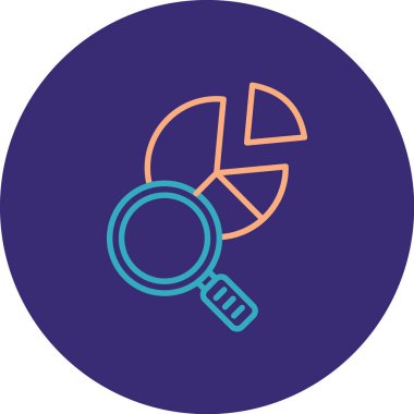 Büyütme cam simgesi vektör illüstrasyonu