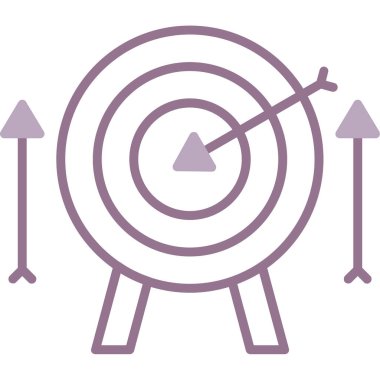 Okçuluk. Web simgesi basit illüstrasyon