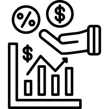 İş büyümesi simgesi, vektör illüstrasyonu