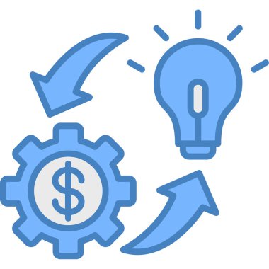 Bir fikrim var. Web simgesi basit illüstrasyon