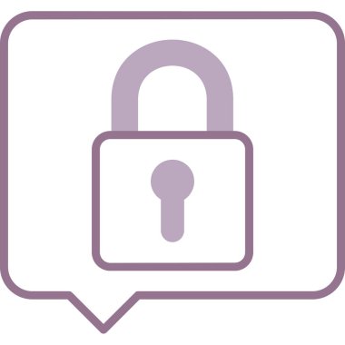 asma kilit ikon vektör çizimi