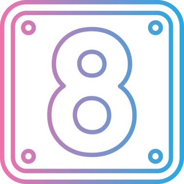 Sekiz numaralı simge vektör çizimi