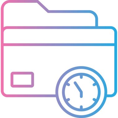 Saat simgesi vektör illüstrasyonu