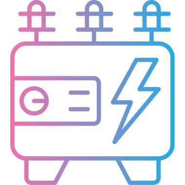 elektrik yükleme pil simgesi ana hat biçiminde