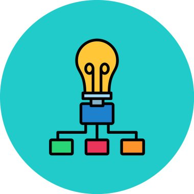 ampul vektör simgesi modern basit vektör illüstrasyonu