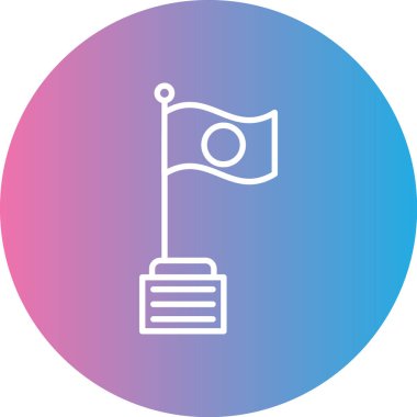 Bayrak. Web simgesi basit illüstrasyon