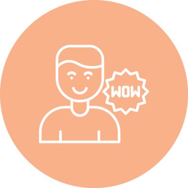 Mutlu Adam. Basit illüstrasyon