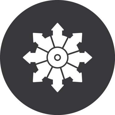 Beyaz arka planda izole edilmiş son moda düz stil kar tanesi ikonu. Yılbaşı ve web tasarımı için yeni yıl sembolü, logo, uygulama, ui. vektör