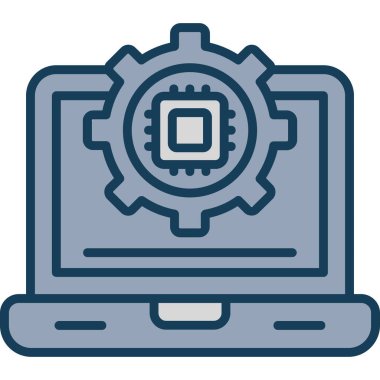 dizüstü bilgisayar ayarları vektör illüstrasyon tasarımı