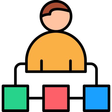 iş insanları simgesi, vektör illüstrasyonu