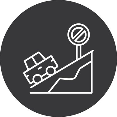 Bir araba simgesinin vektör illüstrasyonu