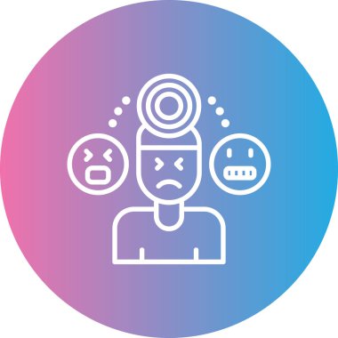 Üzgün adam üzgün emoji vektör çizim tasarımı