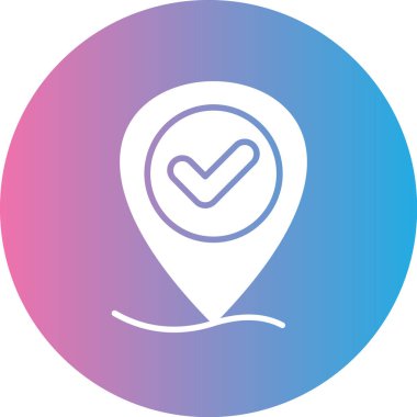 rozetteki konum haritası simgesi - navigasyon kategorisi