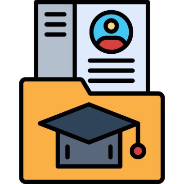 Eğitim öğrenme mezuniyet simgesi - özet biçimi