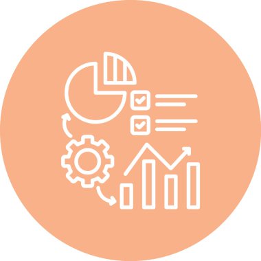 İş ve finans simgesinin vektör illüstrasyonu