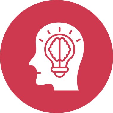 Beyin ikonu vektör illüstrasyonu. fikir işareti.