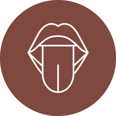 güzel dudak vektör çizgisi simgesi