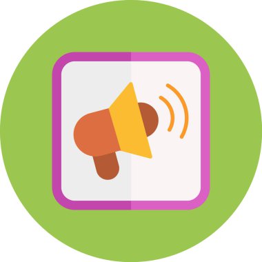 Konuşmacı. Web simgesi basit illüstrasyon