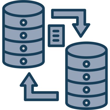 veritabanı. Web simgesi basit illüstrasyon