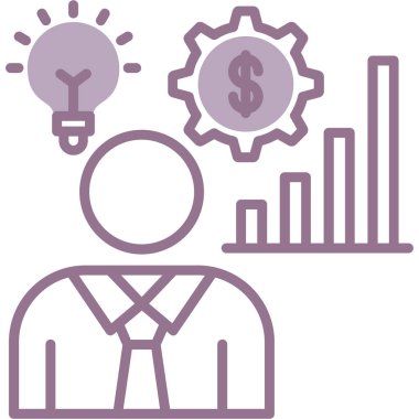 İş adamı simgesi, vektör illüstrasyonu