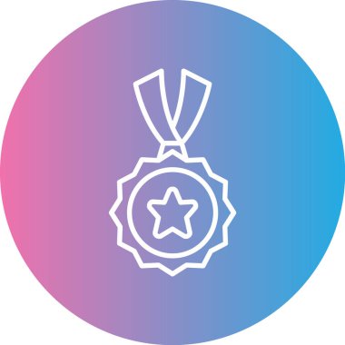 Madalya ikon vektör illüstrasyonu