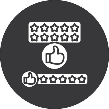 Web, web sitesi veya yazdırma için vektör derecelendirme simgesi