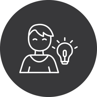 fikir simgesi, vektör illüstrasyonu