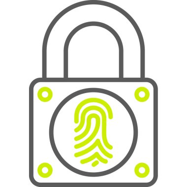 parmak izi simgesi, vektör çizimi